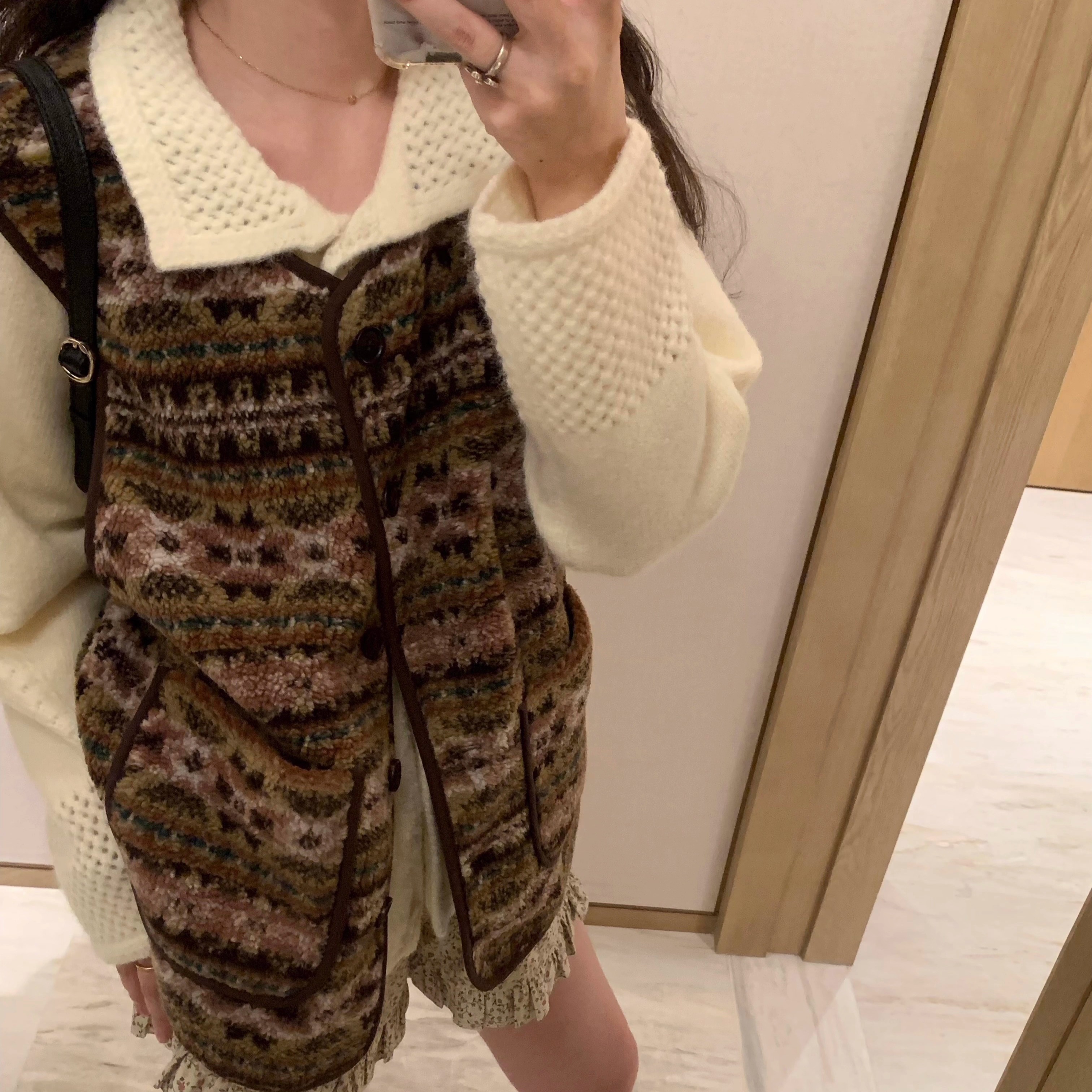 uungchuuu 双面穿 羊羔实用派叠穿马甲背心