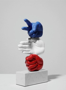 快速发货简约现代抽象手势雕塑摆C件创意客厅酒柜电视柜书房办公