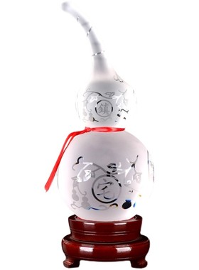 快速发货白水晶葫芦m摆件客厅装饰八卦中式家居桌面玄关工艺品摆