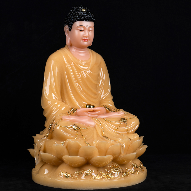 现货速发南无阿弥陀佛汉白玉石雕释迦牟尼佛佛像药师佛三宝佛家用