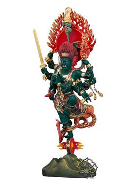 快速发货 19寸纯铜彩绘秽迹金刚佛像N密宗佛像神像除秽清净