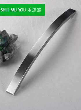 高端304不锈钢加厚款洗碗机冰箱面板木质柜门把手轻奢拉手L11XW