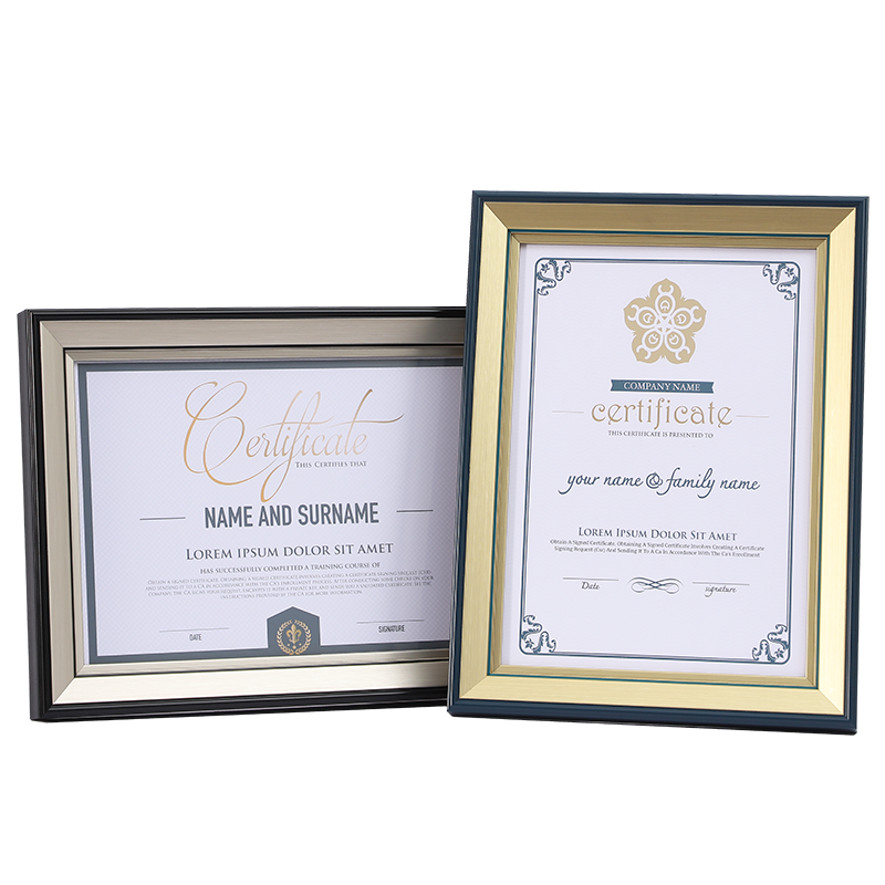 A4证书框相框摆台高端授权书框证件框奖状展示框A3营业执照框挂墙