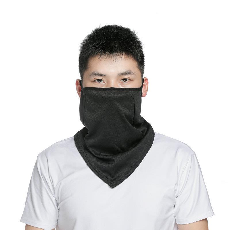 夏季冰丝头巾骑行面罩脖套男女面巾自行车三角巾户外运动