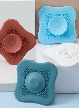 飞碟式按压地漏水漏下水道防虫防臭地漏盖厕所硅胶洗脸池加厚下水