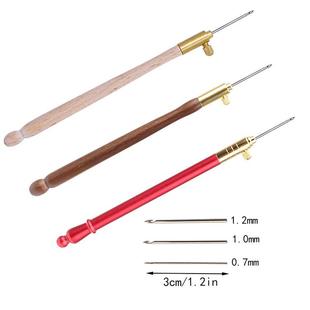 刺绣钩针编织反绣工具DIY手用十字绣材料包棉线毛线勾针3针头 法式