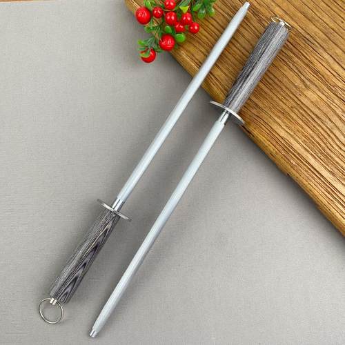 新品现货磨刀棒跨境高碳钢黑彩木磨刀器厨房工具磨刀高硬度屠夫用