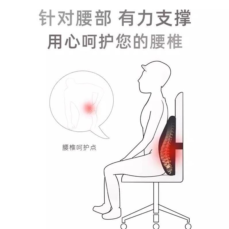 Lumbar backrest offqice chair waist pillow stool cushion sui