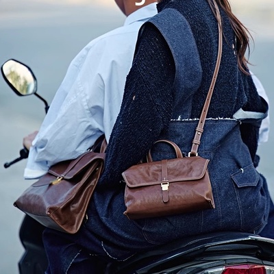 【李娜同款】山下有山行随游小挎包迷你植鞣牛皮休闲斜挎包女