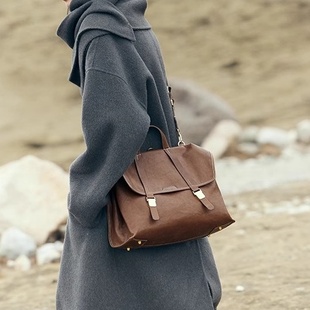 【郭柯宇同款】山下有树山行游历公文包植鞣皮斜挎双肩包