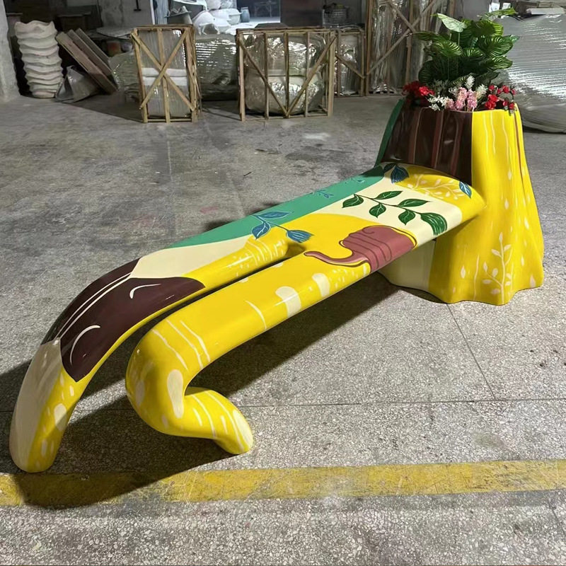 室内外玻璃钢彩绘手指造型坐凳