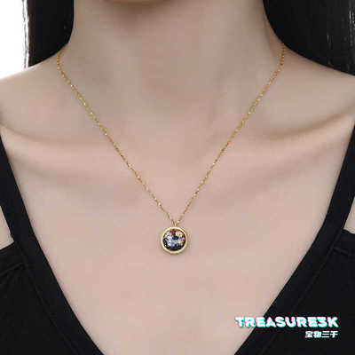 轻奢高级感项链满天星辰陨石吊坠