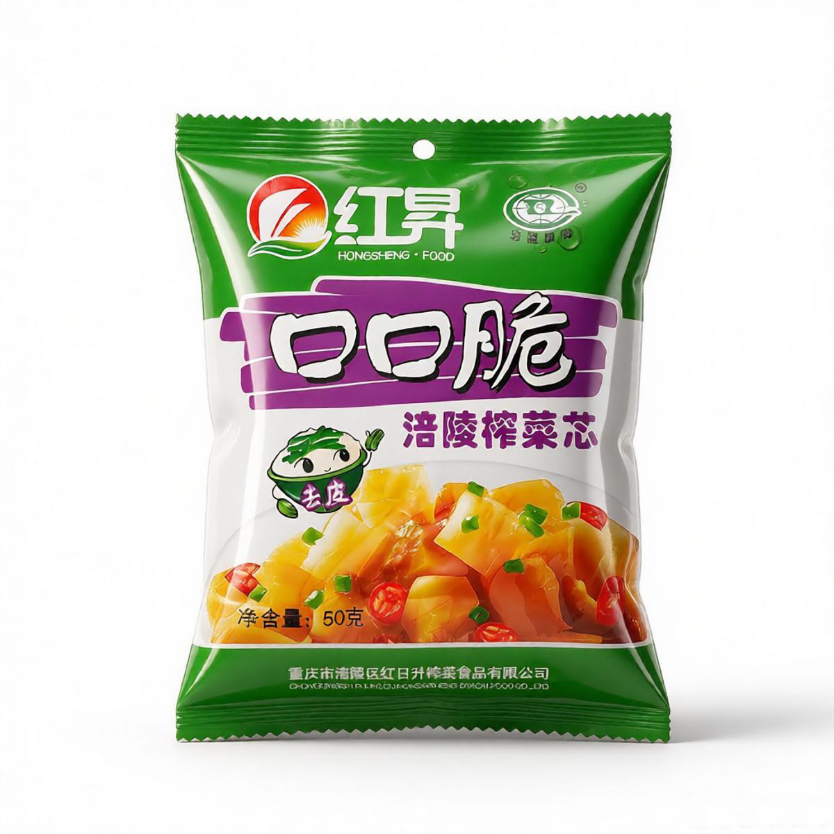 2包红昇去皮榨菜芯口口脆50g下饭
