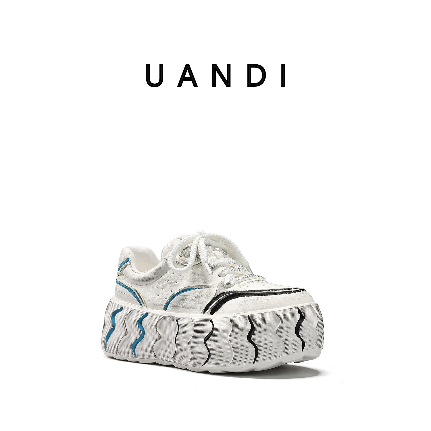 UandI涂鸦限量厚底增高板鞋女
