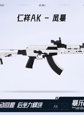 仁祥AK-白色风暴阿卡电动连发软弹步枪金属wargam仁翔发射器模型