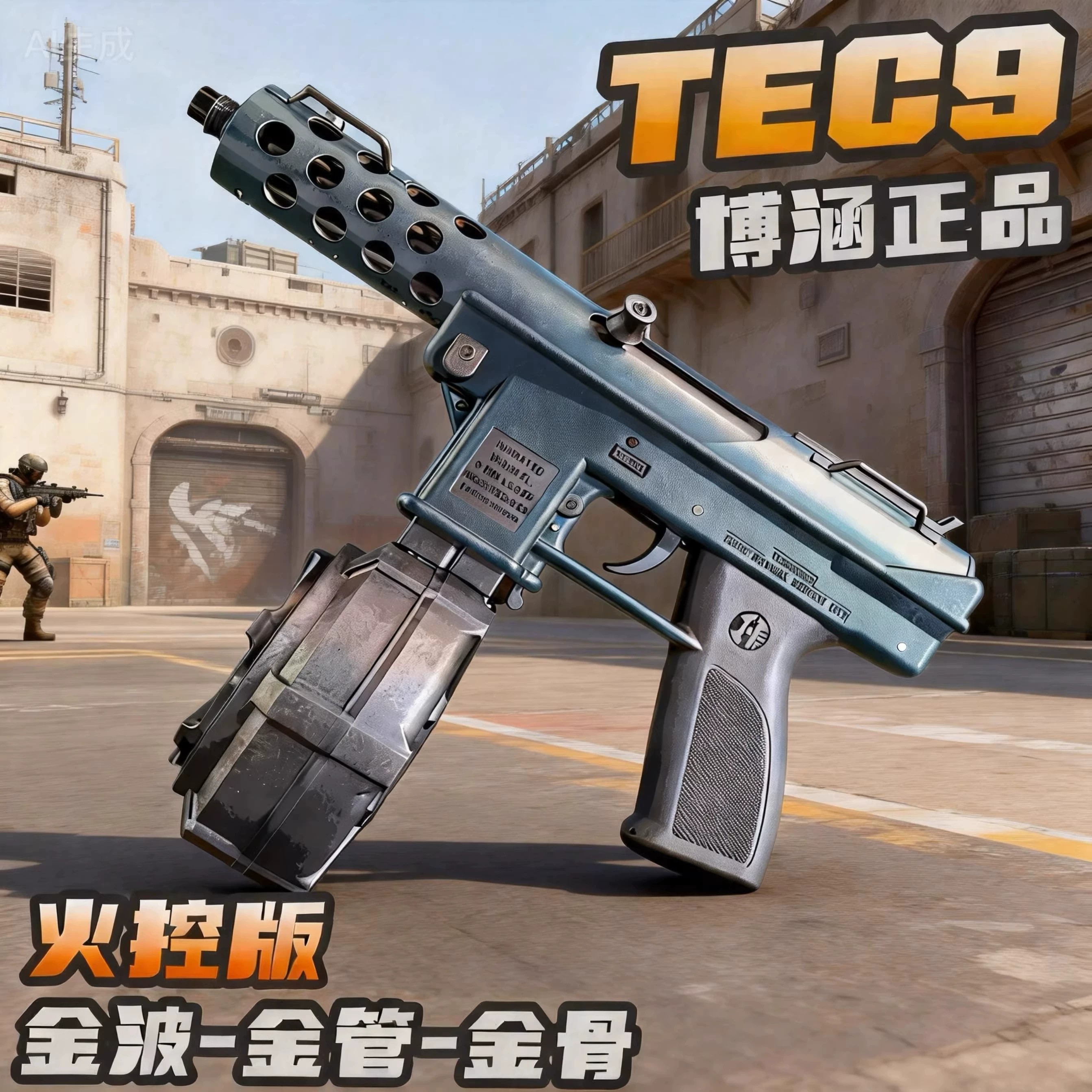博涵tec9火控金波电动连发成人下场CS儿童玩具枪WarGame发射器图片