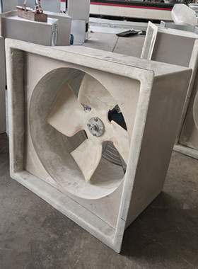 玻璃钢方形壁式轴流风机DFBZ-I-5.0 0.25KW 6170m3/h 135pa