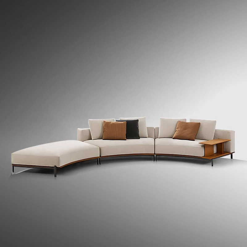 意式简约布雷拉弧形沙发现代简约酒店布艺沙发别墅大平层设计师款