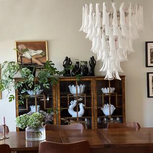 法式挑空客厅灯轻奢复古别墅复式楼梯吊灯美式玻璃主卧室灯