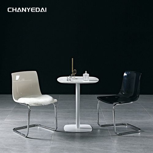 北欧亚克力椅子透明餐椅塑料靠背书桌椅简约现代家用托亚斯餐桌椅