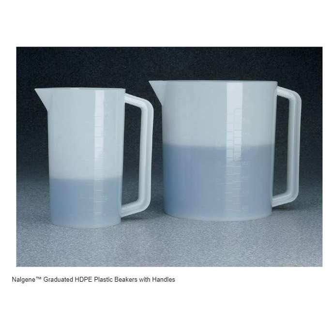 Nalgene耐洁1220-2500带手柄刻度3000ml烧杯高密度聚乙烯HDPE烧瓶