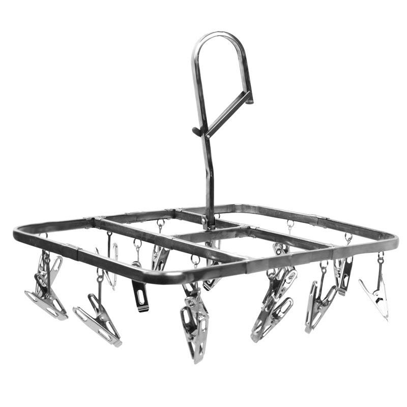 304不锈钢晾衣架袜夹晒袜子衣架多夹子晾晒N毛巾内衣婴儿尿布晒架,收纳整理,多夹子晾衣架,淘宝优惠券,粉丝福利购,淘宝优惠卷