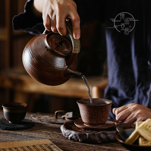 户外炭炉养生煮茶 柴烧电陶壶家用泡茶提梁手工烧水茶壶防烫中N式