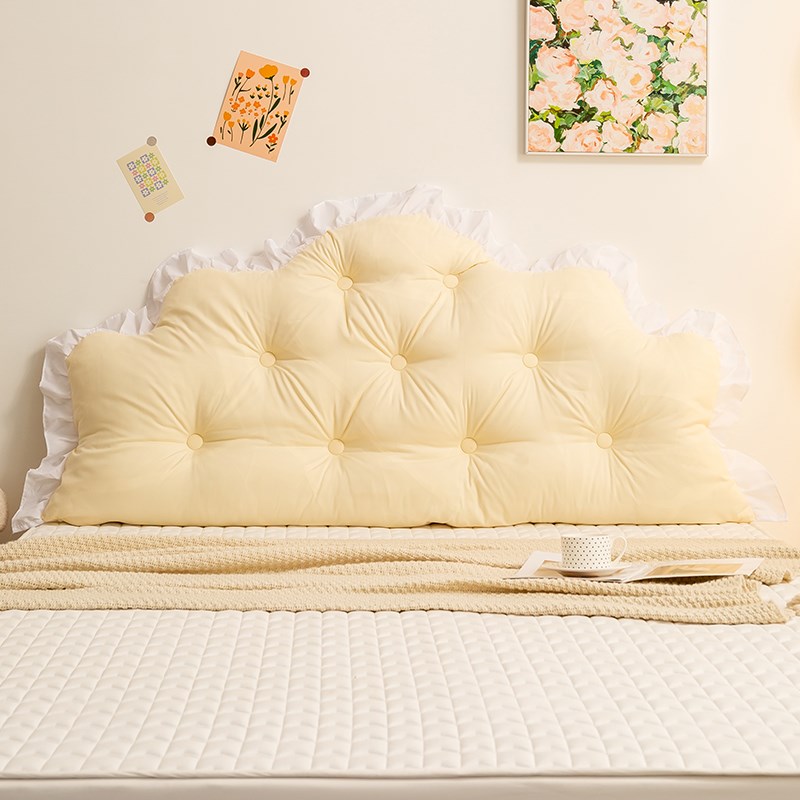 韩式insc少女心床头大靠背公主风卧室床上腰靠垫宿舍靠枕软包双人