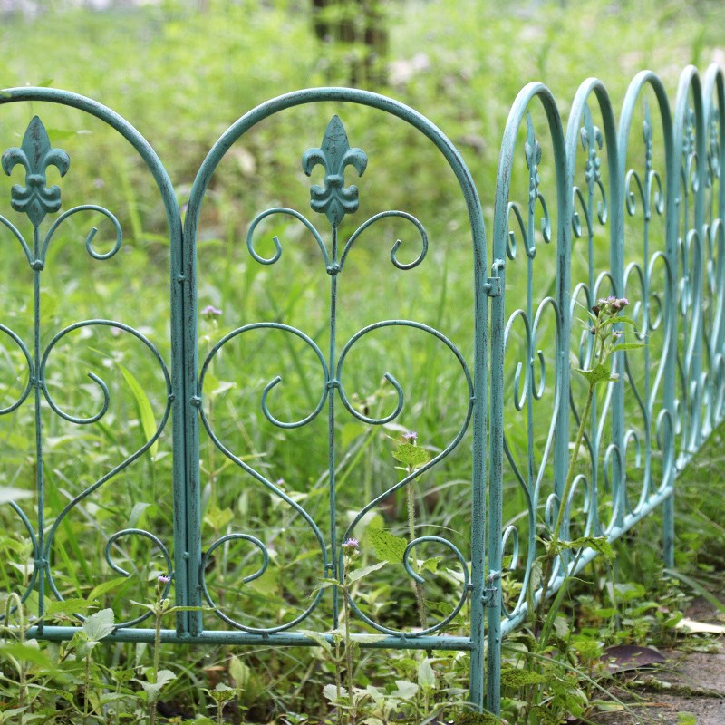 花园铁复古c爬藤花支架小篱笆隔断栅栏草坪护栏围栏户外庭院装饰