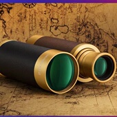 海盗伸缩高倍高清望远镜25xw50单筒复古户外旅便携微光夜视望远镜