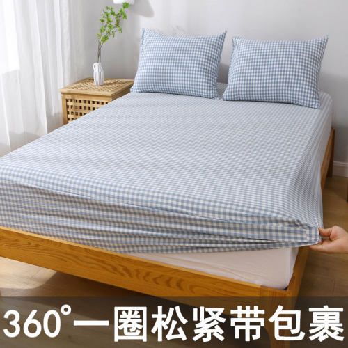 宿舍专用纯棉床笠80190150*20E0x135单人全棉水洗棉床罩单件9