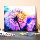 数字油画diy填充手工填色画画A彩色蒲公英风景涂色丙烯装 饰油彩画