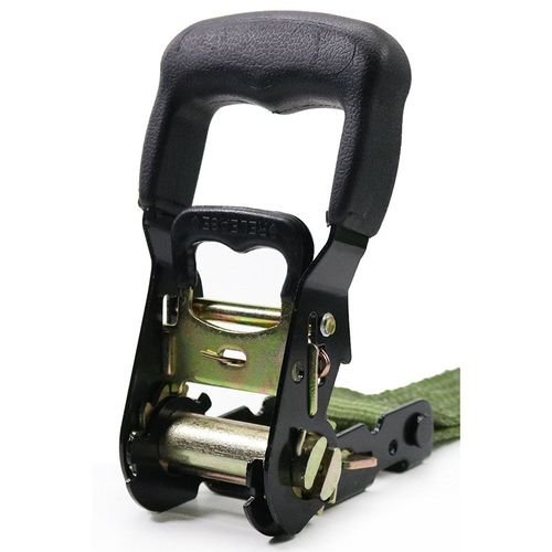 15英寸包胶拉紧器棘轮拉紧器捆绑带拉紧带拖车汽车行李固定捆绑