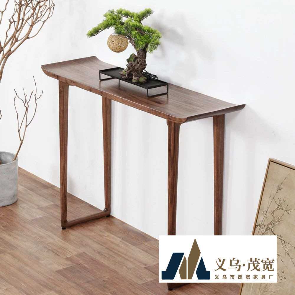 实木玄关中式禅意供桌简约条案柜长条桌入户客厅酒店靠墙端景台