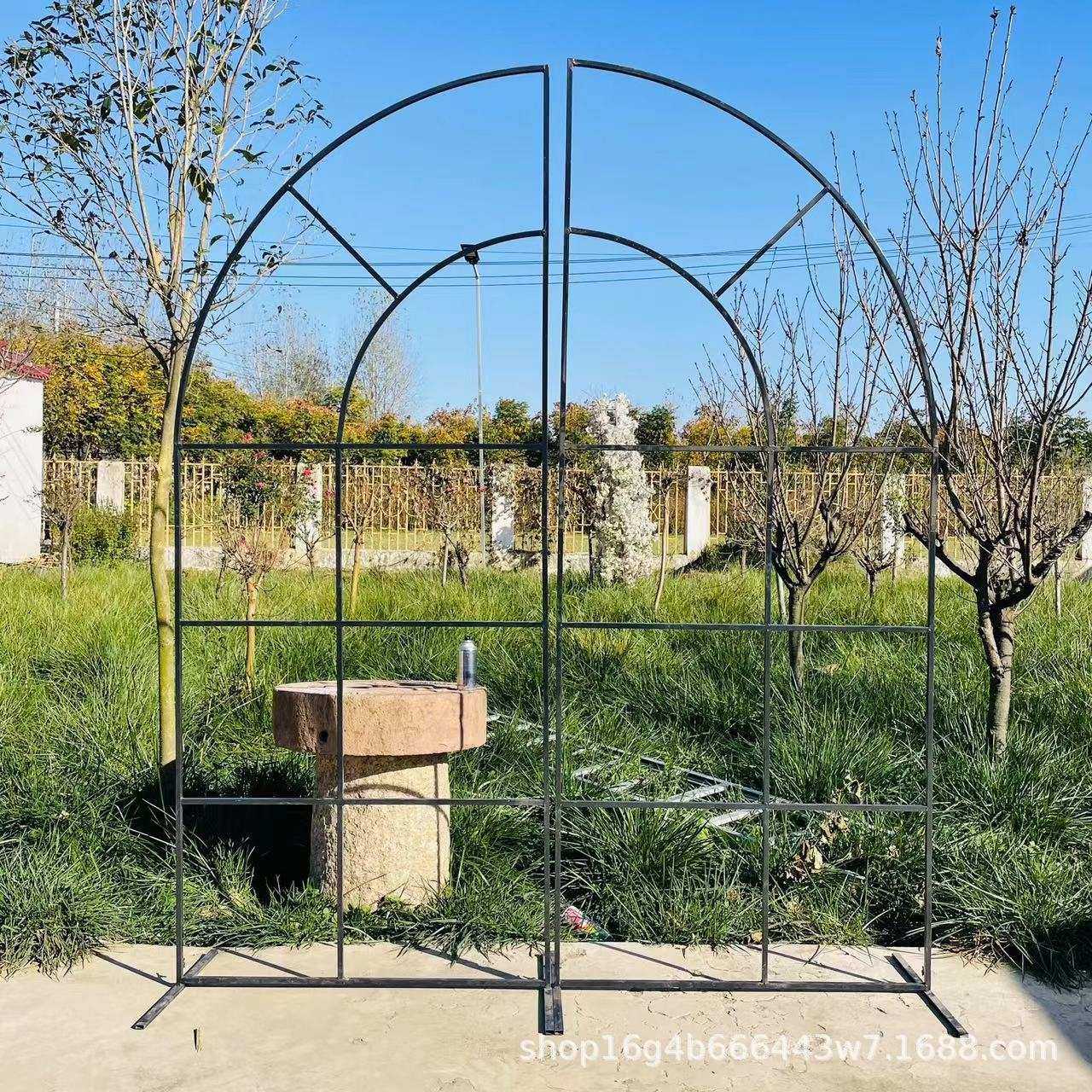 婚庆铁艺森系屏风半圆造型摆件道具舞台背景装饰可拆卸设计点婚礼