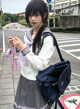 7号薰/七号线原创jk长袖水手服女学院风日系白色制服套装秋冬现货