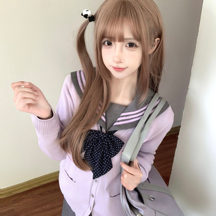 百搭女外套 刺绣开衫 7号薰 七号线原创秋冬日系jk制服学院风针织衫