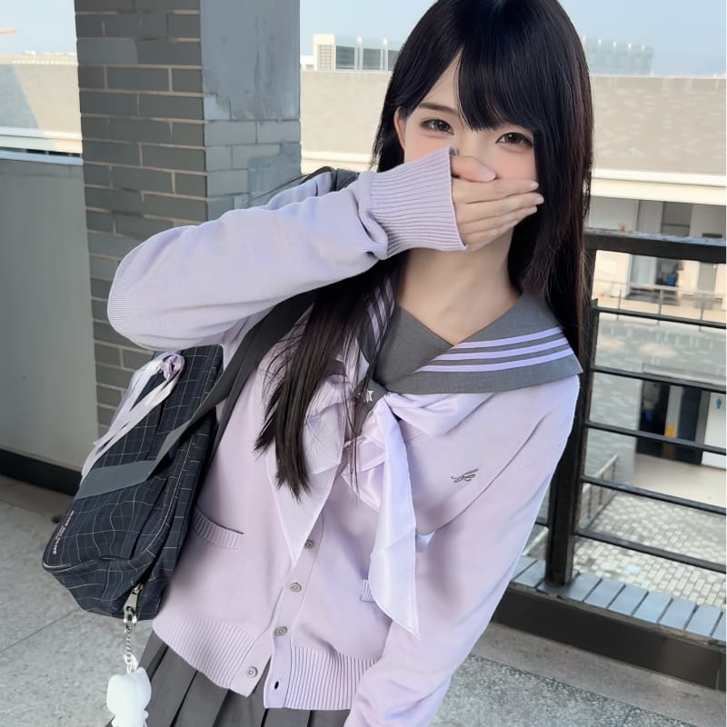 7号薰/七号线原创秋冬日系jk制服学院风针织衫刺绣开衫百搭女外套