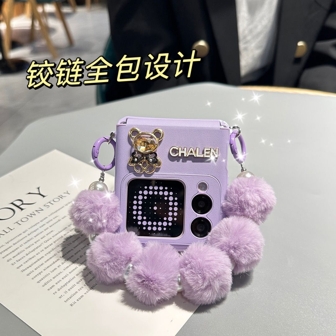 新款适用华为Novaflip手机壳折叠屏高档带挂绳保护套nova flip小