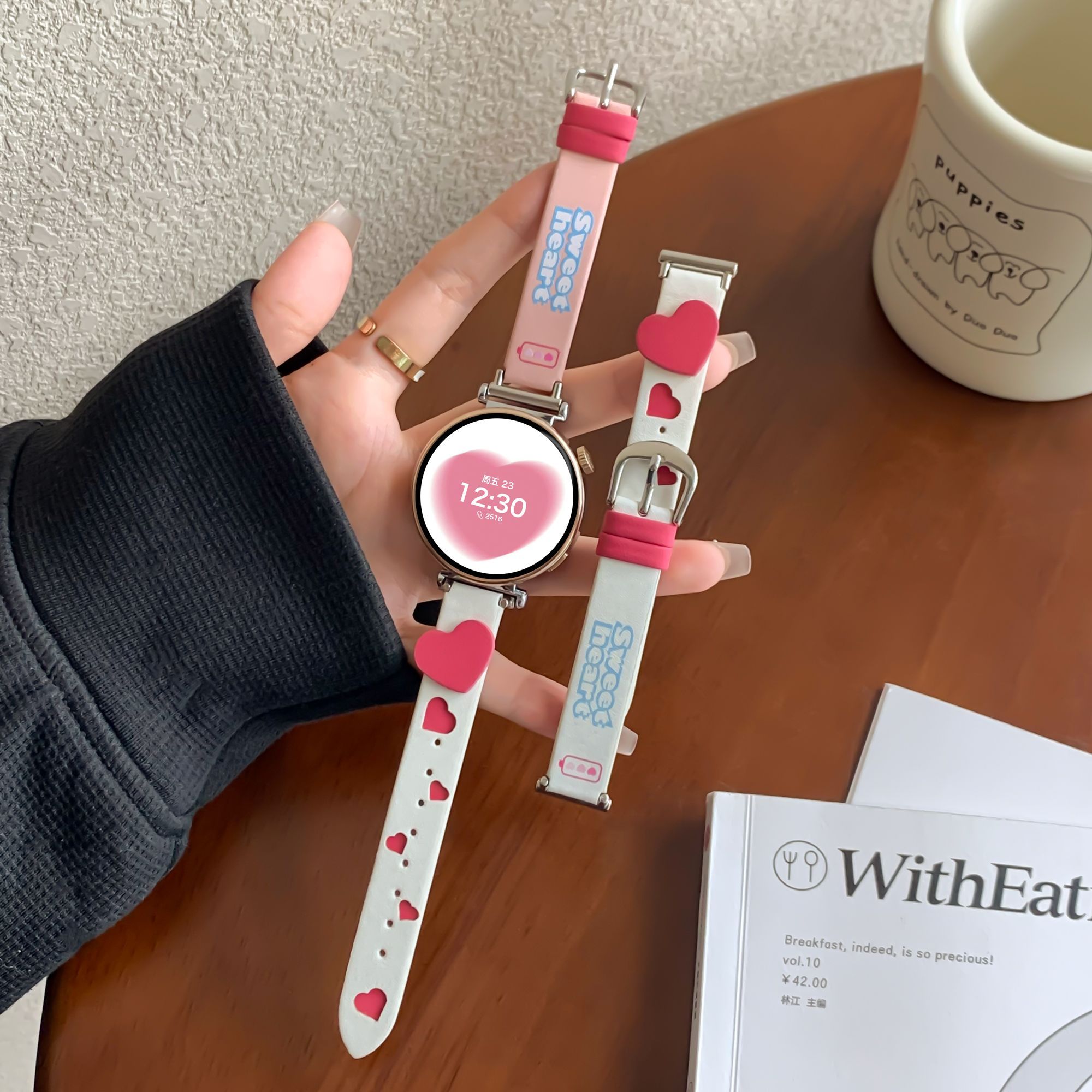 适用华为手表gt6表带gt5皮质拼色watchgt4/3百搭夏天女watch5腕带