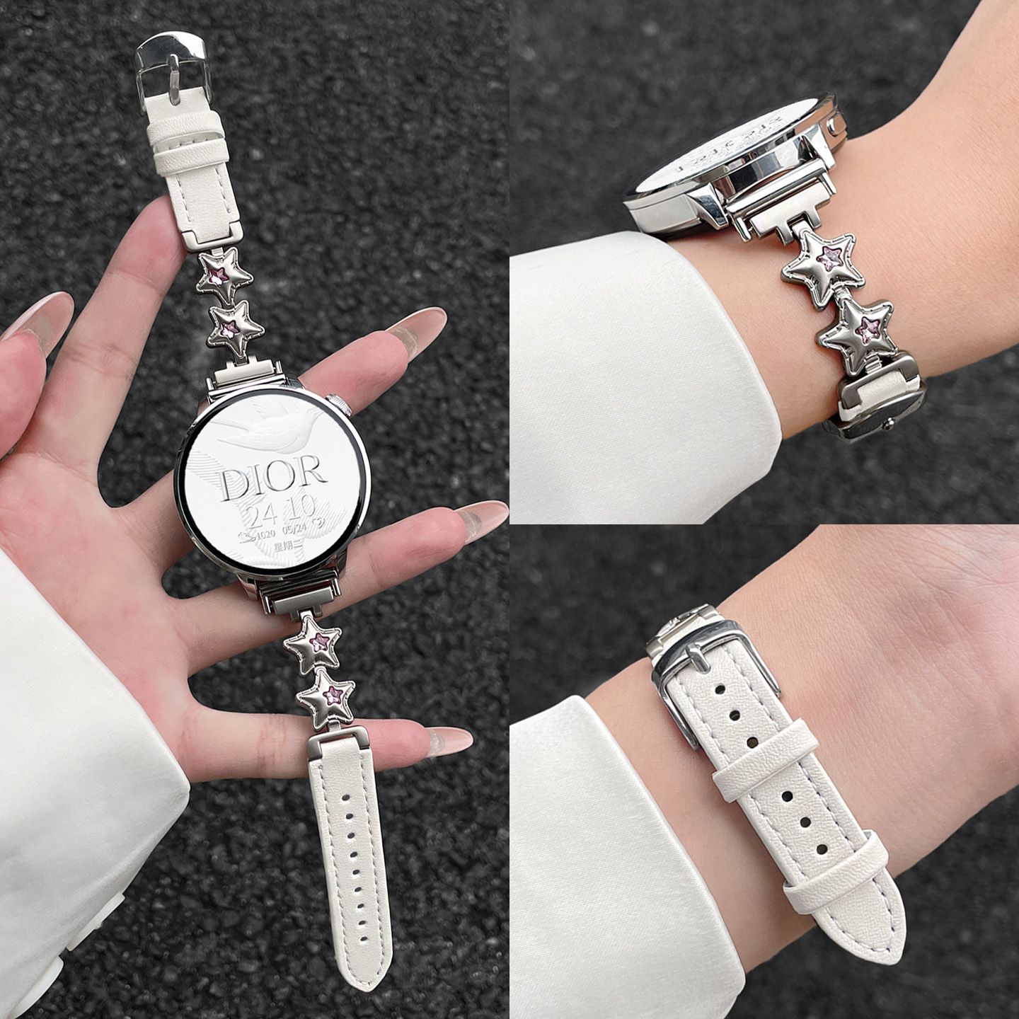 适用华为watchgt6表带女款gt5皮质gt4手表带gt5pro女表41mm小众秋