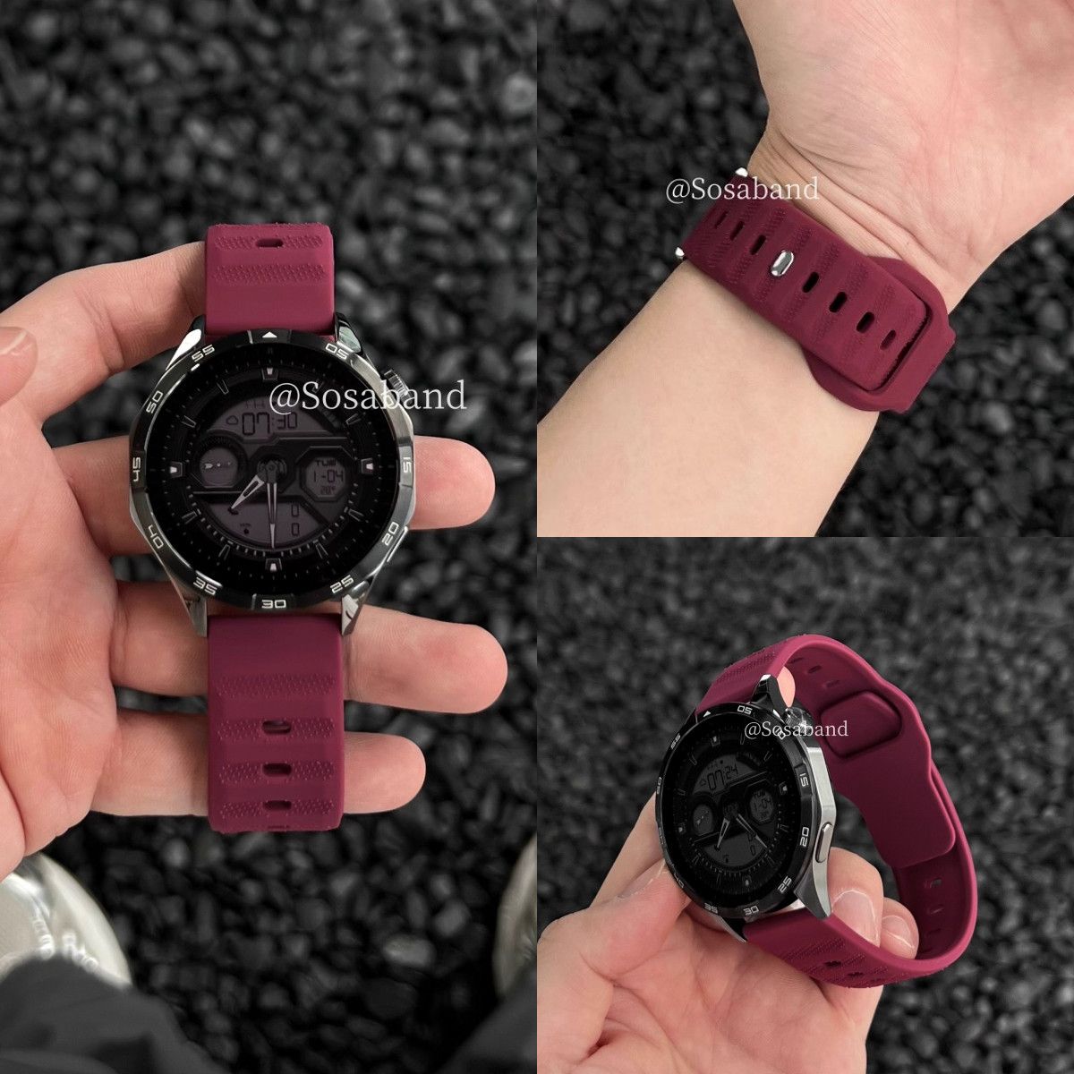 适配华为GT6表带硅胶gt6pro亲肤GT5/GT4/GT3反扣腕带watch5男女款