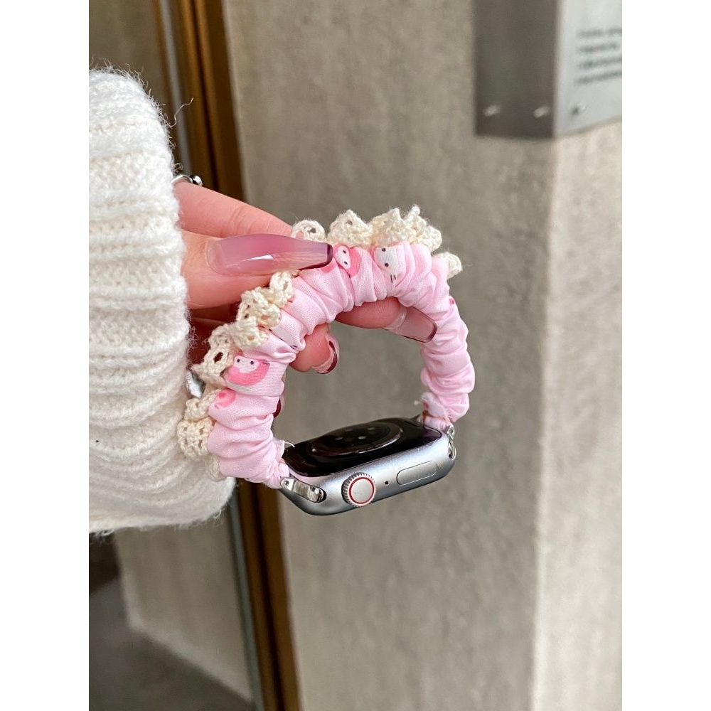 秋冬适用小米手环10nfc98pro印花KT猫表带苹果s11发圈华为gt6vivo