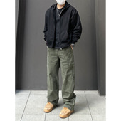 男女宽松cleanfit阔腿长裤 98SQUID 休闲裤 复古水洗多口袋工装 美式