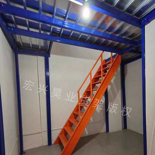北京储藏间钢结构阁楼平台货架搭建地下室二层平台库房阁楼加层