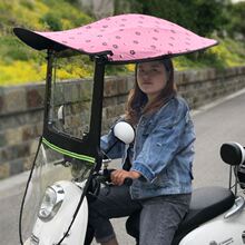 现货电动车下雨天神器电瓶车可收缩遮雨棚骑车电车小型防雨罩快速