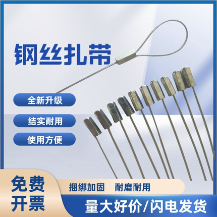 金属钢丝扎带钢丝封一次性钢丝锁一次性封签钢丝封条铅封
