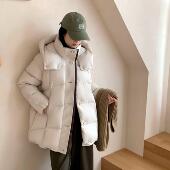 90三星白鸭绒中长款 PINZ HOW 亲子暖宝宝宽泡芙羽绒服外套