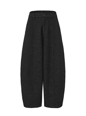 PINZ HOW醋酸绵羊毛混纺毛呢九分萝卜裤橡筋腰弹力高奢老钱风西裤