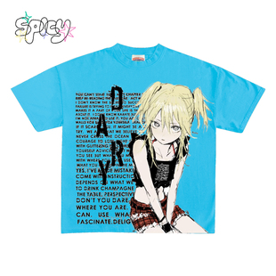 T恤ootd 亚文化Y2K双马尾少女动漫千禧辣妹高街短袖 Non standard